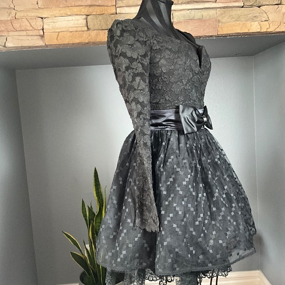 VTG Jessica McClintock Gunne Sax WEDNESDAY Halloween Costume Black Junior 7/8 - Picture 10 of 12